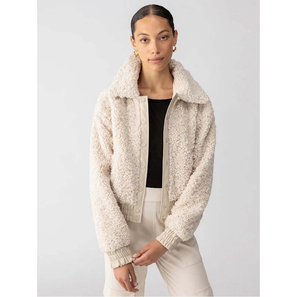 Sanctuary Libby Sherpa Faux Fur Jacket Toasted Almond XL